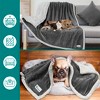 PetAmi Pet Blanket for Dogs Cats, Faux Shearling Fleece Soft Plush Reversible Washable Furniture Cover - 2 of 4