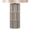 LumiSource Tania 22" Contemporary Ceramic Table Lamp with Champagne Linen Shade: UL Listed, 1-Way Switch - 4 of 4