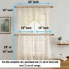 HLC.ME Isabella Floral Rod Pocket Lace Sheer Short Valance for Small Windows, Kitchen and Bathroom - 4 of 4