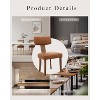Dining Chairs Set of 2,Modern Fabric Upholstered Kitchen Side Chairs, with Ergonomic Curved Backrest and Scratch-Resistant Legs for Home Office - 3 of 4