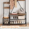 Coucheta Coat Rack Shoe Bench with 10 Hooks, 4-Tier Shelf Entryway Hall Tree with Storage, 4-in-1 Metal Frame Multifunctional Hallway Organizer - 4 of 4