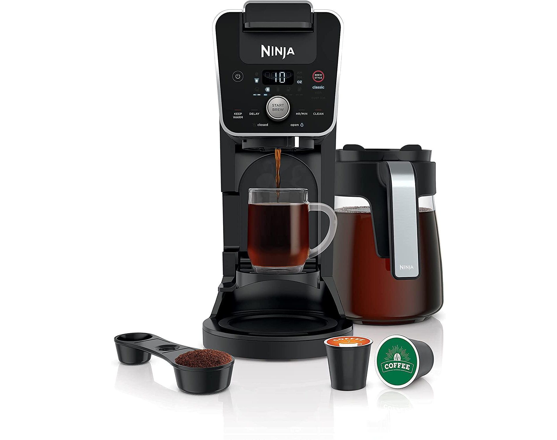 Ninja DualBrew 12-Cup Drip, Single-Serve Coffee Maker (Refurbished)