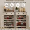 5-Tier Shoe Storage Cabinet with Adjustable Shelves & Drawer, Wooden Shoes Rack - 4 of 4
