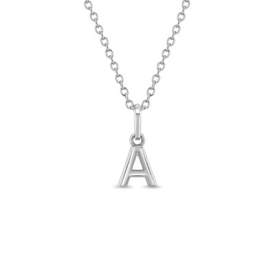 Girls' Tiny Initial Letter Sterling Silver Necklace - In Season Jewelry