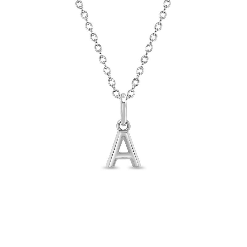 Girls' Tiny Initial Letter Sterling Silver Necklace - In Season Jewelry, 1 of 4