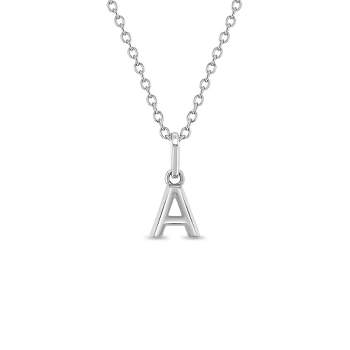 Girls' Tiny Initial Letter Sterling Silver Necklace - In Season Jewelry