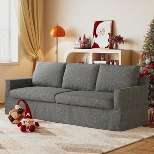 Lycvki 93" Modern 3-Seater Sofa Couch with Deep Seats and Removable Slipcover - 1 of 4