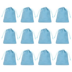 Unique Bargains Velvet Drawstring Pouch Wedding Favor Party Birthday Festivals Gift Packaging Bag 12 Pcs - 1 of 3