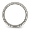 Black Bow Jewelry Men's 12mm Titanium Brushed Half Round Standard Fit Band - 2 of 4