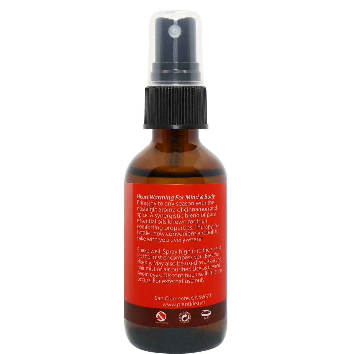 Plantlife Holiday Mist – Aromatherapy Spray with Festive Essential Oils – Warm, Inviting, and Uplifting – No Additives or Fillers – 2 oz - thumbnail 3