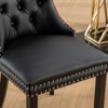 Sapphtopaz Modern Dining Chairs Set of 2 Hand-Pulled Buckle Upholstered Chair with Nailhead Chair for Dining Room, Living Room - 2 of 4