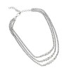 Women's Minimal Bling Multi-Layer Necklace - Chalice Silver - 2 of 4