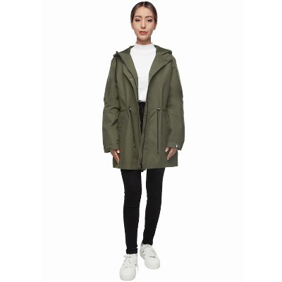 Женские куртки Rokka&Rolla Women's Trench Coat Windbreaker Jacket-Olive, size Medium — фото 7