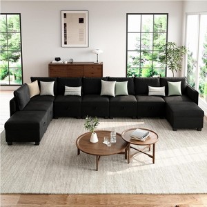 Modular Sofa ,Storage Seats, Oversized Convertible Sofa Couch for Living Room - 1 of 4