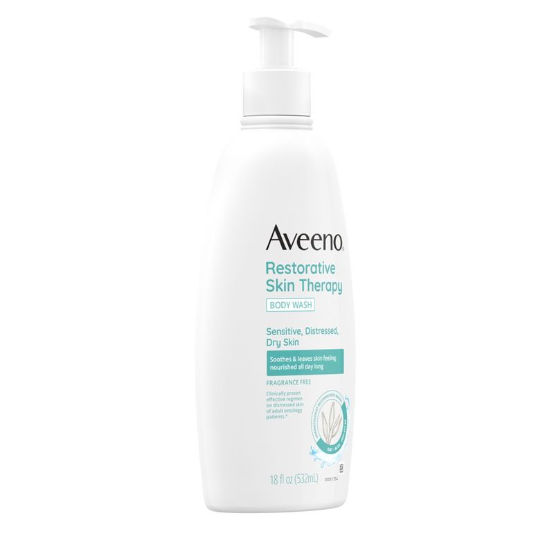 Aveeno Restorative Skin Therapy Sulfate-Free Body Wash - Unscented - 18 fl oz, 3 of 7