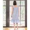 ADR Women's Cotton Nightgown, Embroidered Floral Sleeveless Summer Vintage Night Dress Gown - 3 of 4
