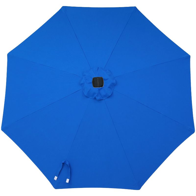 Sunnydaze Outdoor Aluminum Sunbrella Patio Umbrella with Solar LED Light Bars and Tilt - 9', 5 of 13