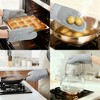 REGALWOVEN Soft Oven Mitts, Heat-Resistant Cooking Gloves, Thick Cotton Lining, Gripping for Baking, Grilling, 2Pcs Kitchen Mitts - 2 of 4