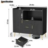 Modern Kitchen Storage Cabinet, Buffet Cabinet with Shelf, Coffee Bar with 2 Drawers and 2 Doors and Open Storage - 2 of 4