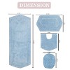 Waterford Collection Tufted Bath Rug, Extra Soft and Absorbent, Non-Slip Bath Mats, Machine Washable bath rugs for Bathroom, 4 Piece Set, Blue - 3 of 4