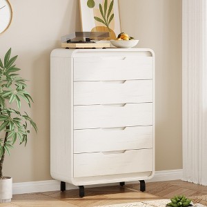 5 Drawer Dresser for Bedroom, 30.9" Wide Modern Chest of Drawers, Wood Storage Dresser for Living Room Bedroom - 1 of 4