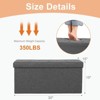SEVOBAL Ottomans and Benches Premium Multi-Functional Storage Ottoman, Footrest and Step Stool for Small Spaces, Gray, 29.9"*14.9"*14.9" - 3 of 4