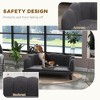Kumasinova Large Dog Bed with Pearl Design,Velvet Dog Couch Bed with Foam Cushion,Dog Beds with Wooden Legs,Pet Bed for Pets Up to 55 lbs,Grey - 3 of 4