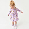 MyKids-Usa Baby Girl Unicorn Pattern Long Sleeves New Style Dress In Autumn Wearing Outfits - 2 of 3