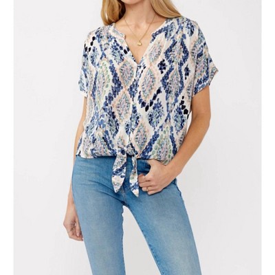 Women's Ikat Button-down Blouse - LOVESTITCH