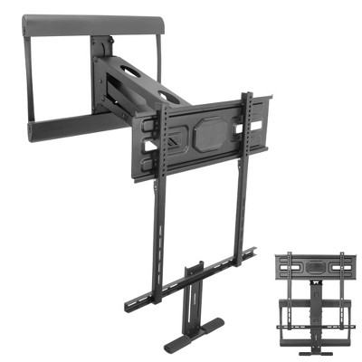 Black Metal Full-Motion Fireplace TV Wall Mount for 40-70 Inch Screens