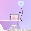 Dixie & Charli Heart Shaped Color LED Ring Light with Desk Clip - image 3 of 4