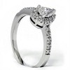 Pompeii3 1/2ct Pear Shape Diamond Engagement Ring 14K White Gold Lab Created - 3 of 4