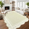 Coucheta Scalloped Hallway Runner Area Rug, Washable Non-Slip Low Pile Area Rug for Kitchen, Entryway, Living Room, Multi-Color & Size - 3 of 4