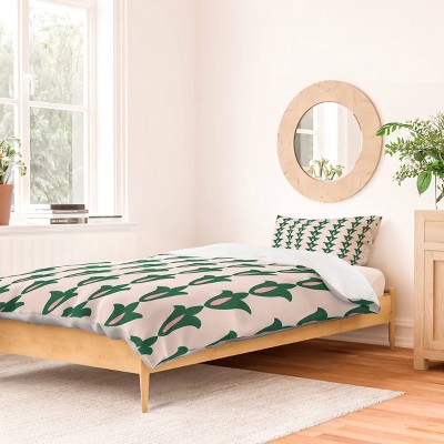 Deny Designs Maritza Lisa Retro Duvet Set Green