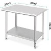 Stainless Steel Work Table, NSF Commercial Grade, Adjustable Shelf, Silver - 3 of 4