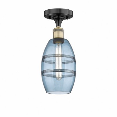 Vaz - 1 Light Semi-Flush Mount In Industrial Style-8.25 Inches Tall and 5.88 Inches Wide