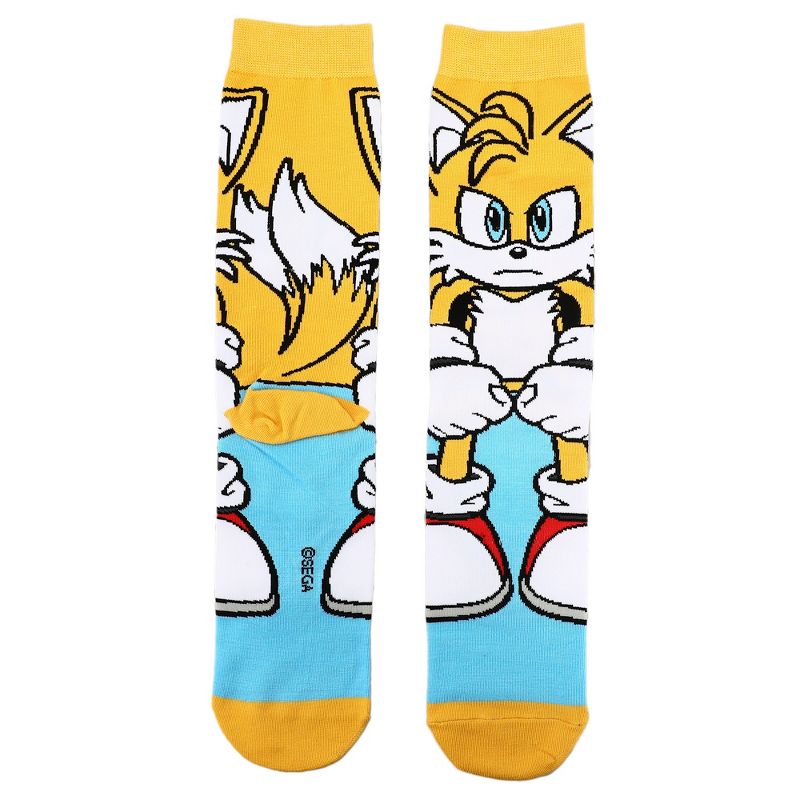 Sonic the Hedgehog Main Characters Animigos Casual Crew Socks Set for Men 3-Pack, 3 of 7