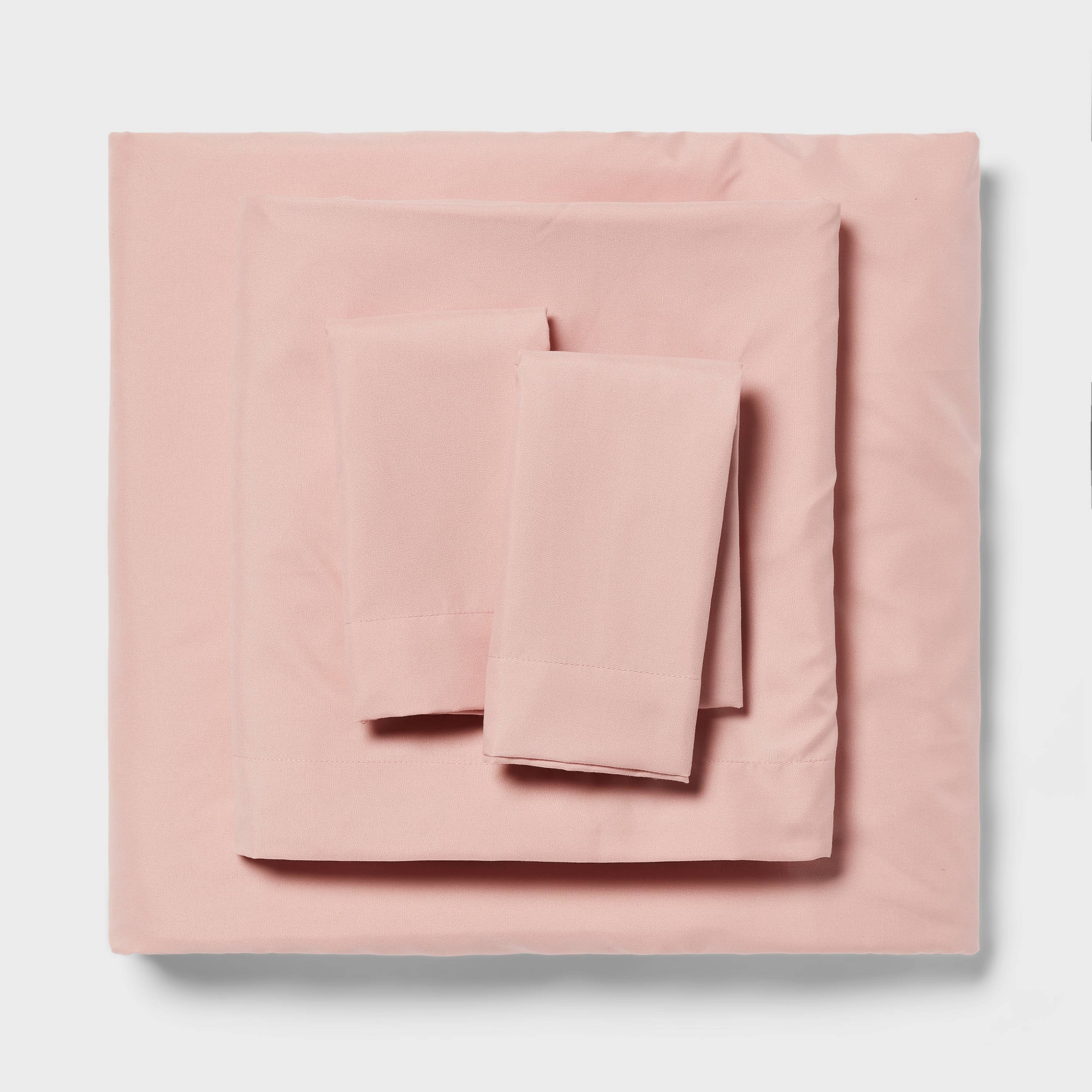 Full Microfiber Sheet Set Pink Metal - Room Essentials™