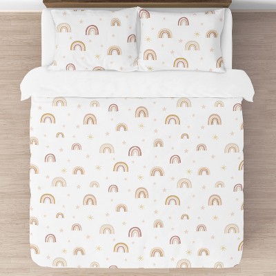 Sweet Jojo Designs Full/Queen Comforter Bedding Set Boho Rainbow Pink Tan and Yellow 3 pc — фото 3