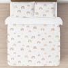 Sweet Jojo Designs Full/Queen Comforter Bedding Set Boho Rainbow Pink Tan and Yellow 3 pc - 3 of 4