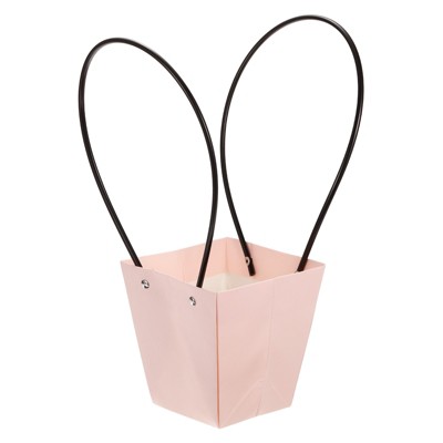 Unique Bargains Flower Bouquet Packaging Bag Trapezoid Paper Gift Bag for Party Favor