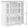 vidaXL Cabinet with Glass Doors BODO White Solid Wood Pine - 4 of 4