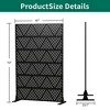 Spassway 72"H*47"W Outdoor Metal Privacy Screen Patio Freestanding Trellis Garden Fence Panels Decorative Wall Panels Room Divider - 4 of 4