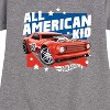 Girls' - Hot Wheels - All American Kid Graphic Short Sleeve Fleece Dress - 2 of 4
