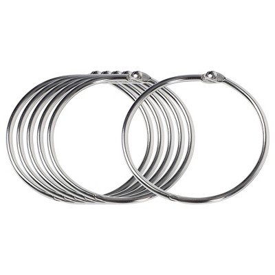 Unique Bargains Office School Metal Loose Leaf Binder Locking Rings Keyring 1 Inner Dia 20pcs