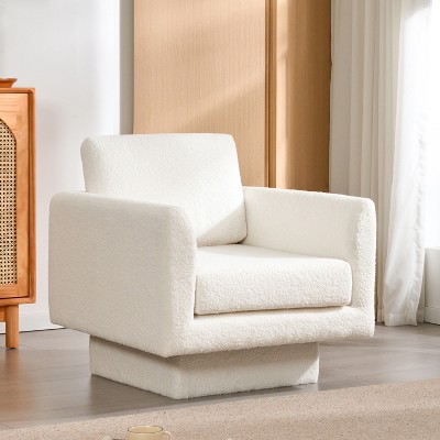 Whisen Modern Swivel Accent Chair with Thick Cushion