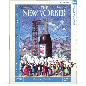 New York Puzzle Company Champagne Countdown 1000 Piece Puzzle - 1 of 4