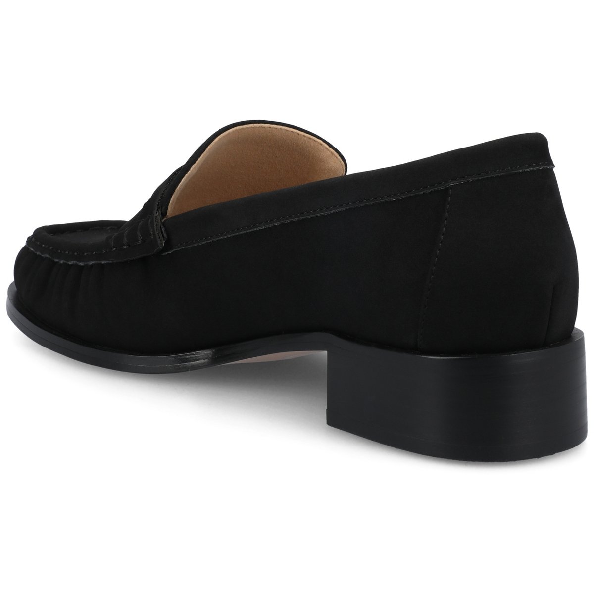 Женские туфли Journee Collection Journee Women's Danna Ruched Penny Loafer, Black 9 — фото 7