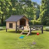 Garvee Outdoor Wooden Dog Kennel with Spacious Porch, Weatherproof Pet House with Ventilation Window & Raised Floor for Large Dogs - 4 of 4