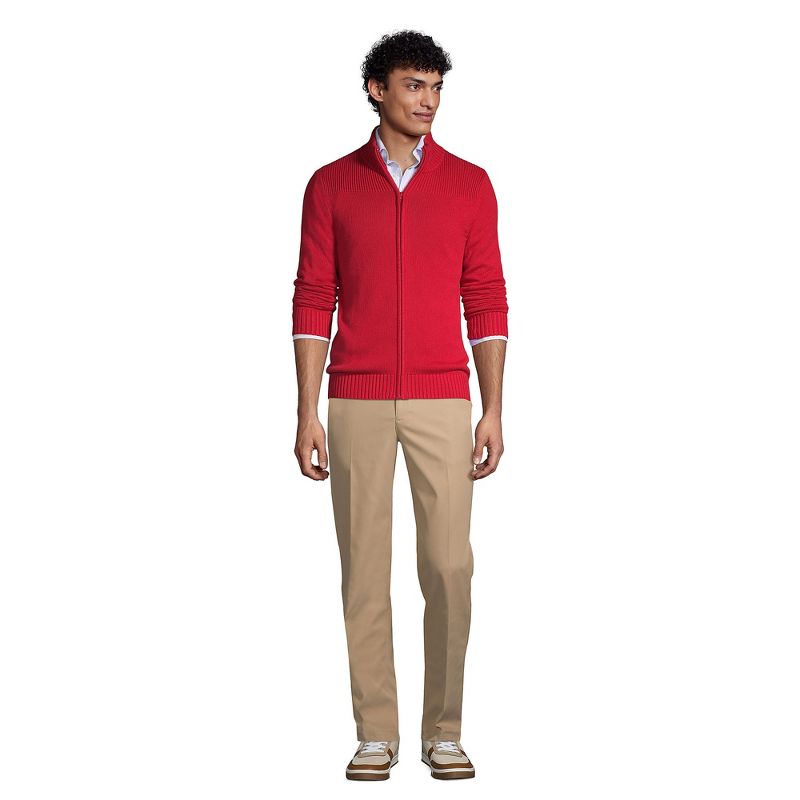 Lands' End School Uniform Men's Cotton Modal Zip Front Cardigan Sweater, 4 of 5